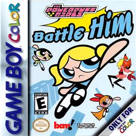 Box cover for Powerpuff Girls: Battle Him on the Nintendo Game Boy Color.