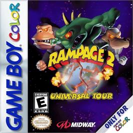 Box cover for Rampage 2 - Universal Tour on the Nintendo Game Boy Color.