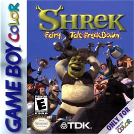 Box cover for Shrek: Fairy Tale Freakdown on the Nintendo Game Boy Color.