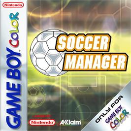 Box cover for Soccer Manager on the Nintendo Game Boy Color.
