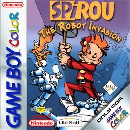 Box cover for Spirou Robbedoes - The Robot Invasion on the Nintendo Game Boy Color.