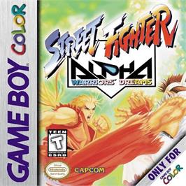 Box cover for Street Fighter Alpha: Warriors' Dreams on the Nintendo Game Boy Color.