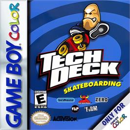Box cover for Tech Deck Skateboarding on the Nintendo Game Boy Color.