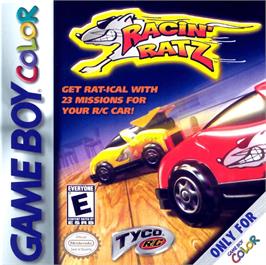 Box cover for Tyco Racin' Ratz on the Nintendo Game Boy Color.