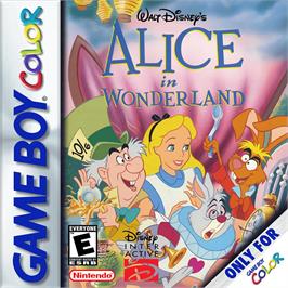 Box cover for Walt Disney's Alice In Wonderland on the Nintendo Game Boy Color.