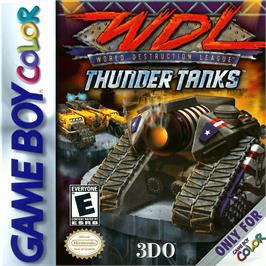 Box cover for World Destruction League: Thunder Tanks on the Nintendo Game Boy Color.