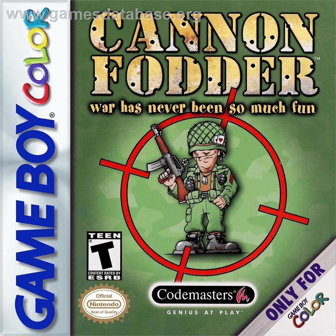 Cannon Fodder - Nintendo Game Boy Color - Artwork - Box