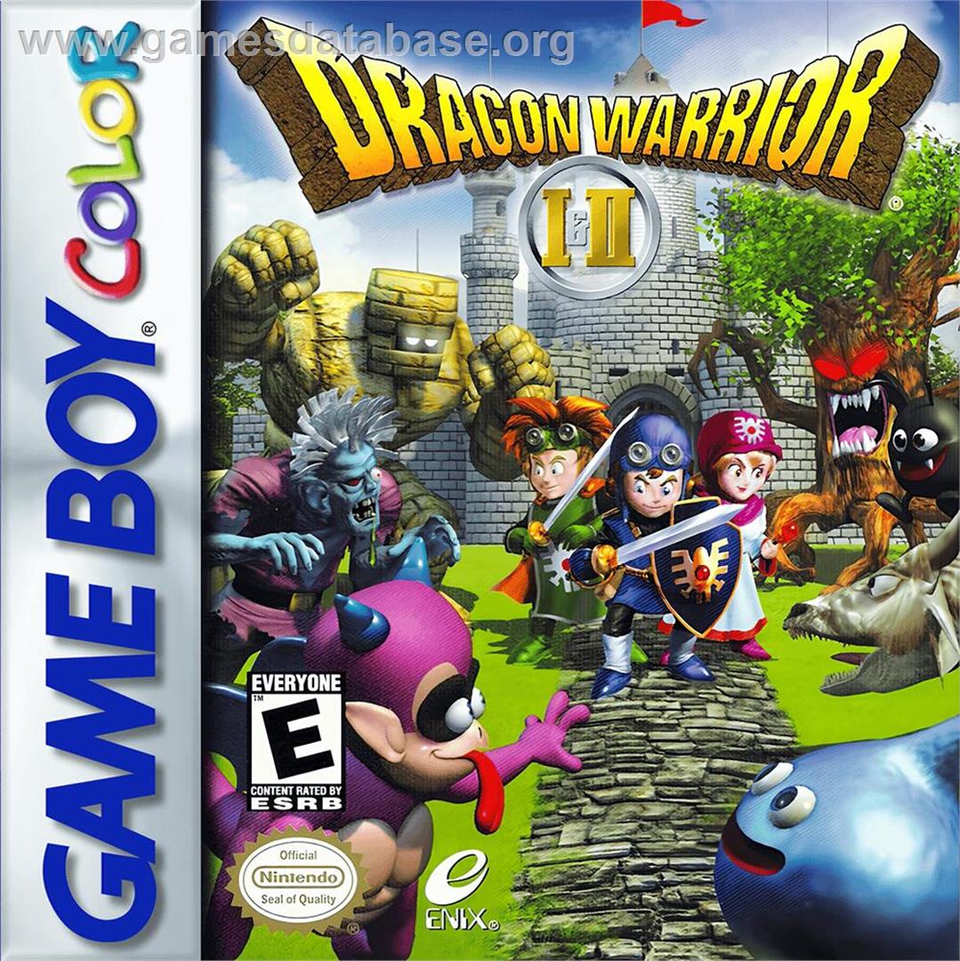Dragon Warrior 1 And 2 - Nintendo Game Boy Color - Artwork - Box