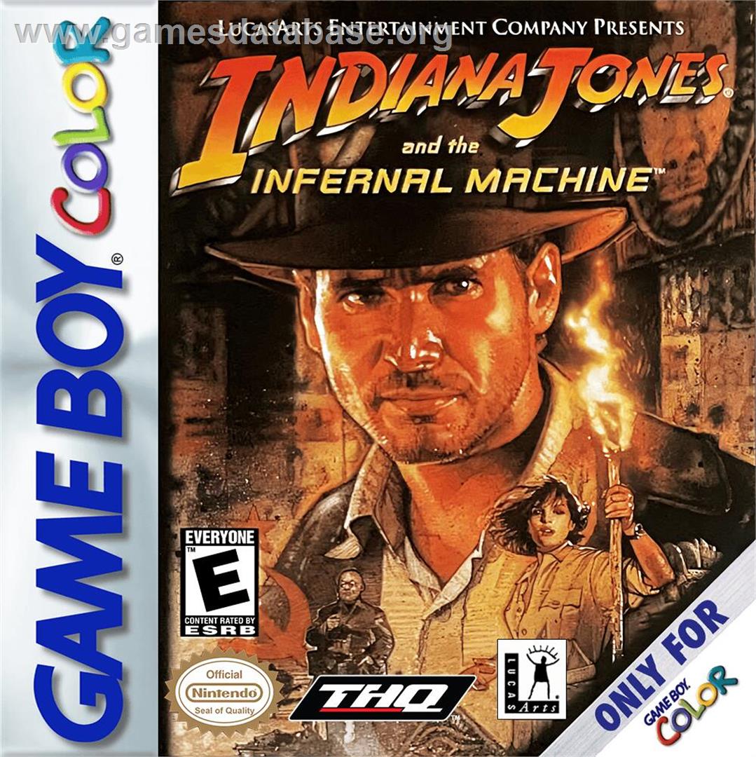 Indiana Jones And The Infernal Machine - Nintendo Game Boy Color - Artwork - Box