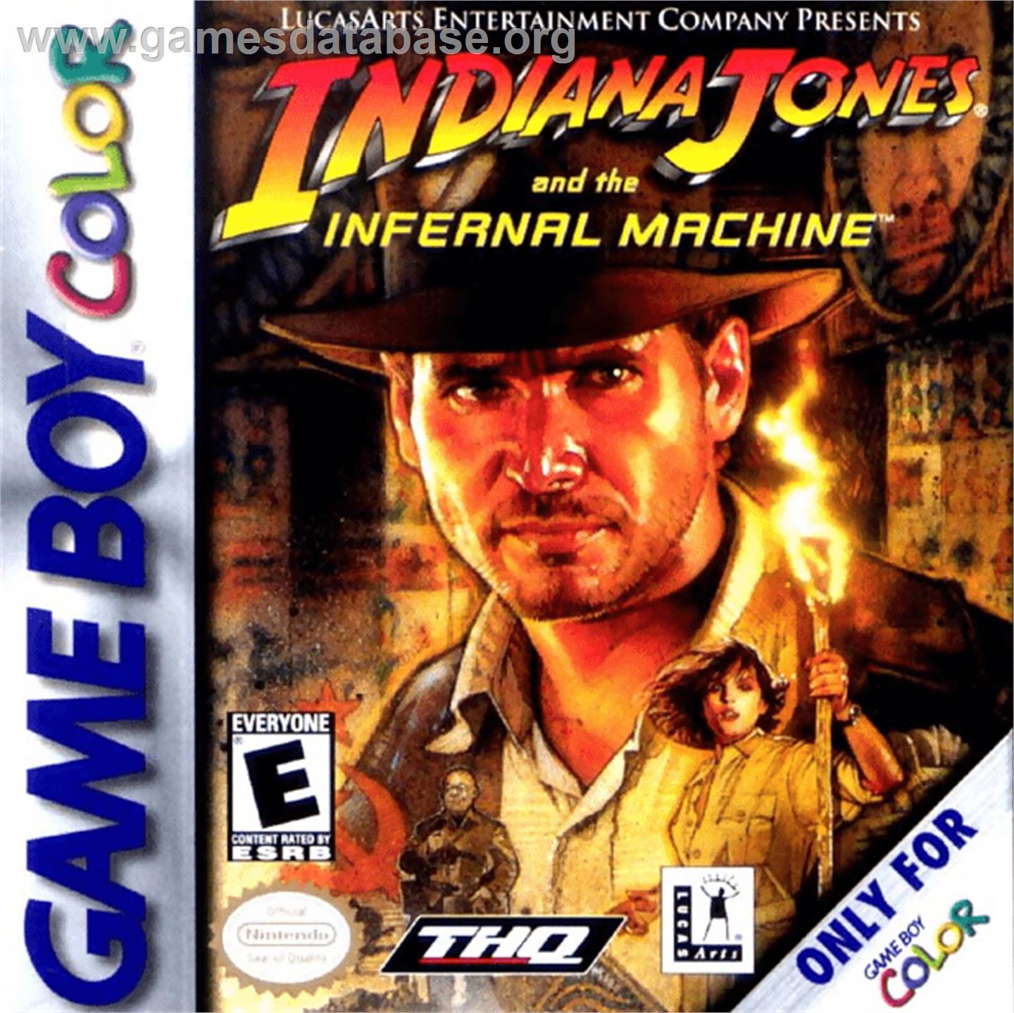 Indiana Jones and the Infernal Machine - Nintendo Game Boy Color - Artwork - Box