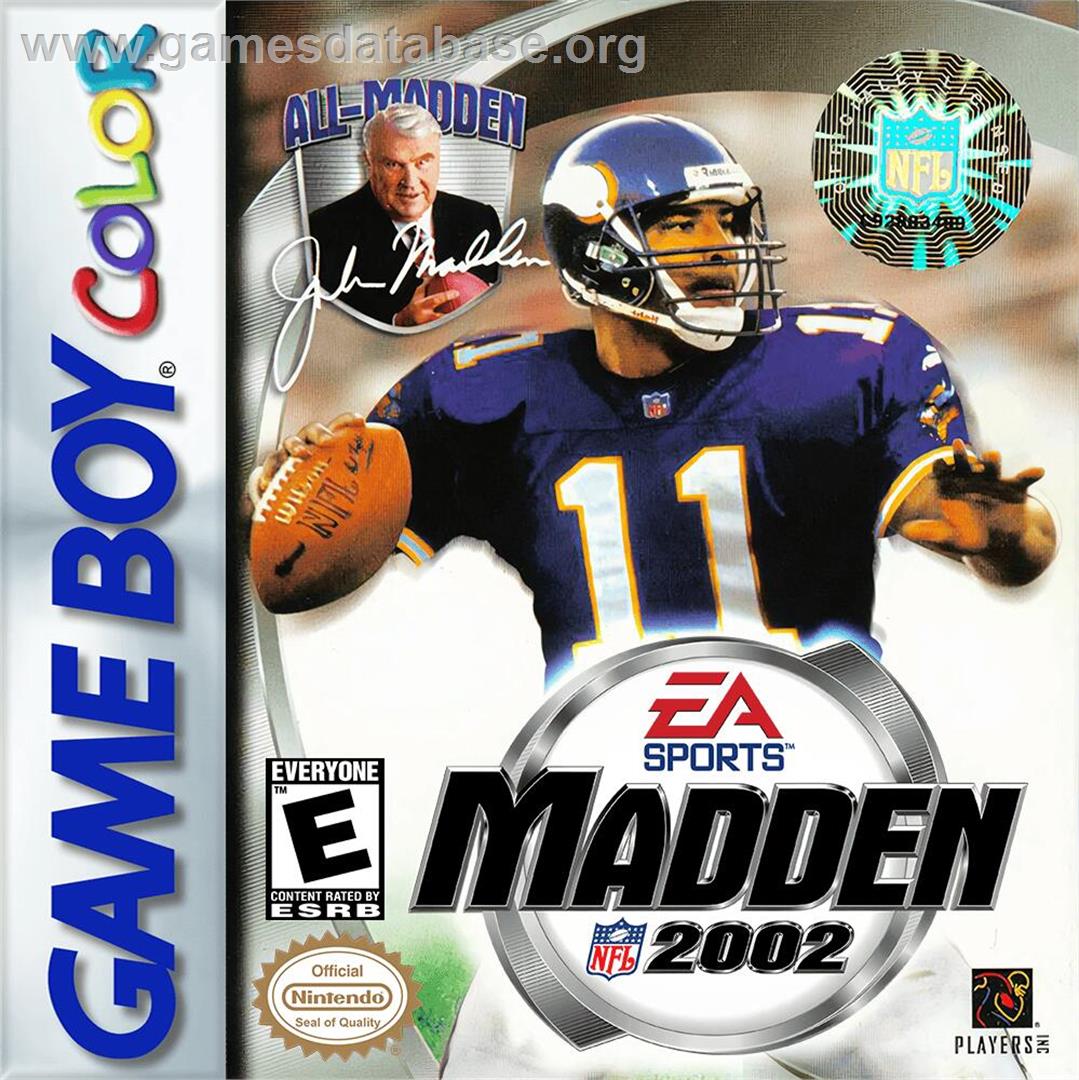 Madden Nfl 2002 - Nintendo Game Boy Color - Artwork - Box