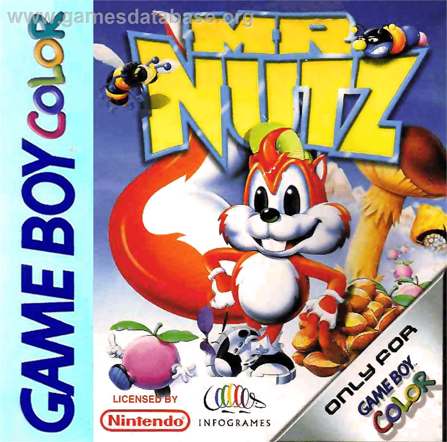 Mr. Nutz - Nintendo Game Boy Color - Artwork - Box