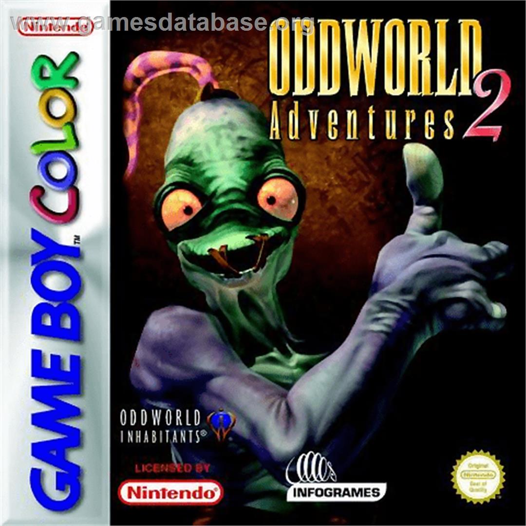 Oddworld: Adventures 2 - Nintendo Game Boy Color - Artwork - Box