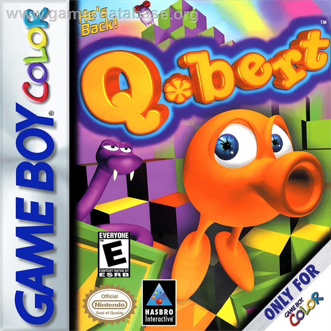 Q-bert - Nintendo Game Boy Color - Artwork - Box