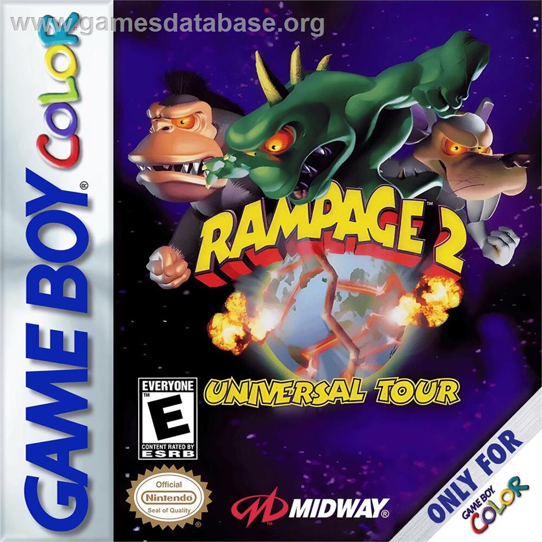 Rampage 2 - Universal Tour - Nintendo Game Boy Color - Artwork - Box