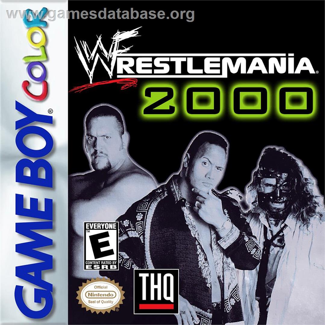 WWF WrestleMania 2000 - Nintendo Game Boy Color - Artwork - Box