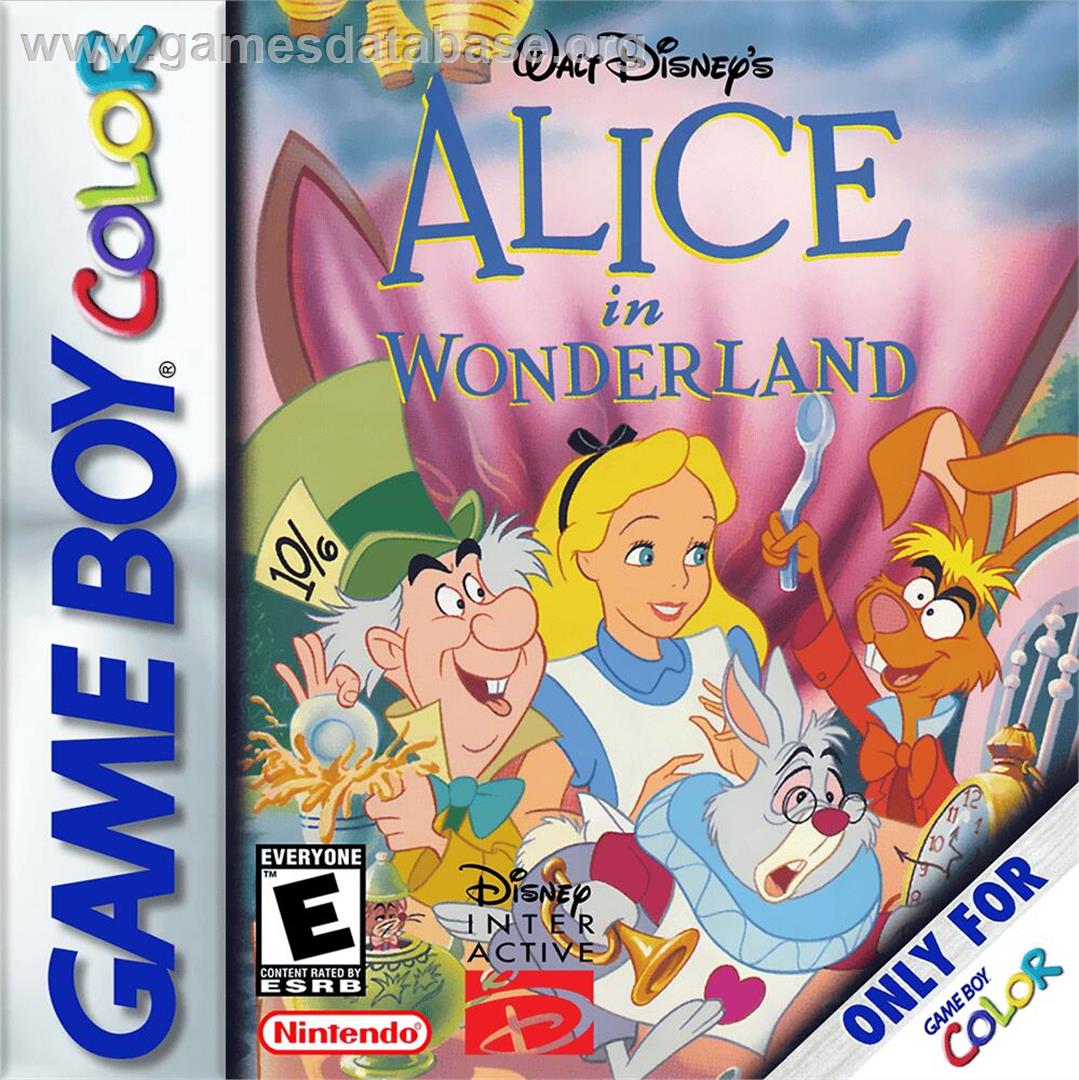 Walt Disney's Alice In Wonderland - Nintendo Game Boy Color - Artwork - Box