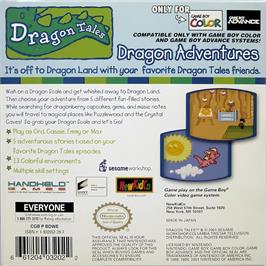 Box back cover for Dragon Tales - Dragon Adventures on the Nintendo Game Boy Color.