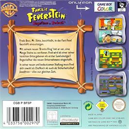 Box back cover for Flintstones, The - Burgertime In Bedrock on the Nintendo Game Boy Color.