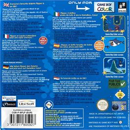 Box back cover for Flipper And Lopaka on the Nintendo Game Boy Color.