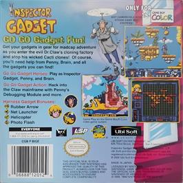 Box back cover for Inspector Gadget - Operation Madkactus on the Nintendo Game Boy Color.