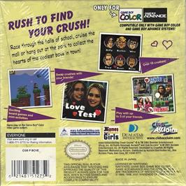 Box back cover for Mary-kate And Ashley - Crush Course on the Nintendo Game Boy Color.