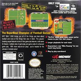 Box back cover for Nfl Blitz 2000 on the Nintendo Game Boy Color.