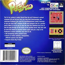 Box back cover for Puzzled on the Nintendo Game Boy Color.