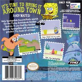 Box back cover for Spongebob Squarepants - Legend Of The Lost Spatula on the Nintendo Game Boy Color.