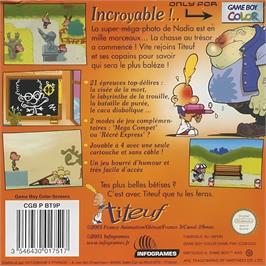 Box back cover for Tootuff on the Nintendo Game Boy Color.