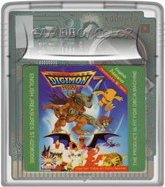 Cartridge artwork for Adventure Digimon 7 2002 on the Nintendo Game Boy Color.