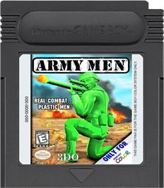 Cartridge artwork for Army Men on the Nintendo Game Boy Color.
