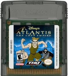 Cartridge artwork for Atlantis: The Lost Empire on the Nintendo Game Boy Color.