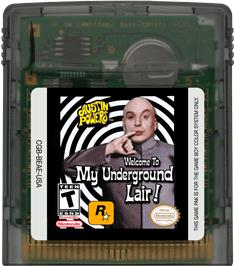Cartridge artwork for Austin Powers: Welcome to My Underground Lair on the Nintendo Game Boy Color.