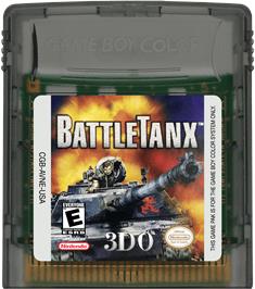 Cartridge artwork for BattleTanx on the Nintendo Game Boy Color.