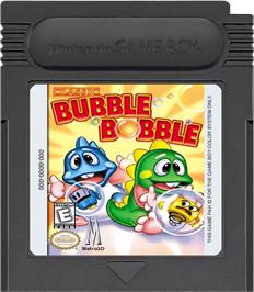 Cartridge artwork for Bubble Bobble Classic on the Nintendo Game Boy Color.