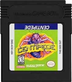 Cartridge artwork for Centipede on the Nintendo Game Boy Color.