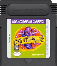 Cartridge artwork for Centipede on the Nintendo Game Boy Color.