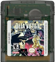 Cartridge artwork for Deja Vu 1 And 2 - The Casebooks Of Ace Harding on the Nintendo Game Boy Color.