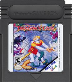 Cartridge artwork for Dragon's Lair on the Nintendo Game Boy Color.
