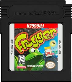 Cartridge artwork for Frogger on the Nintendo Game Boy Color.