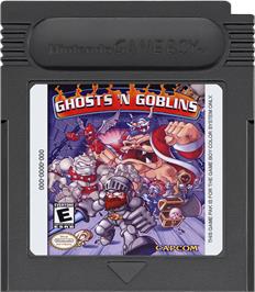 Cartridge artwork for Ghosts'n Goblins on the Nintendo Game Boy Color.