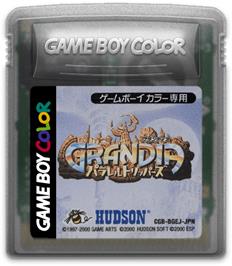 Cartridge artwork for Grandia: Parallel Trippers on the Nintendo Game Boy Color.