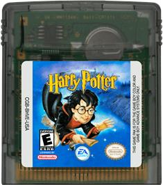 Cartridge artwork for Harry Potter And The Sorcerer's Stone on the Nintendo Game Boy Color.