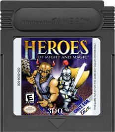Cartridge artwork for Heroes of Might and Magic on the Nintendo Game Boy Color.