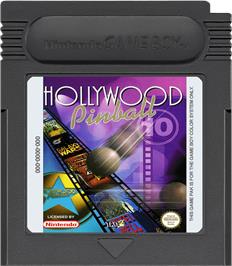 Cartridge artwork for Hollywood Pinball on the Nintendo Game Boy Color.