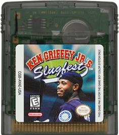 Cartridge artwork for Ken Griffey Jr.'s Slugfest on the Nintendo Game Boy Color.