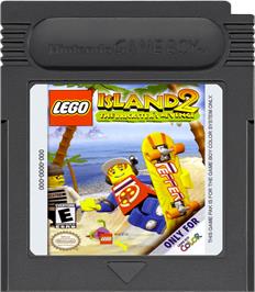 Cartridge artwork for LEGO Island 2: The Brickster's Revenge on the Nintendo Game Boy Color.