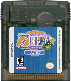 Cartridge artwork for Legend Of Zelda - Oracle Of Ages, The on the Nintendo Game Boy Color.