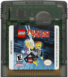 Cartridge artwork for Lego Alpha Team on the Nintendo Game Boy Color.